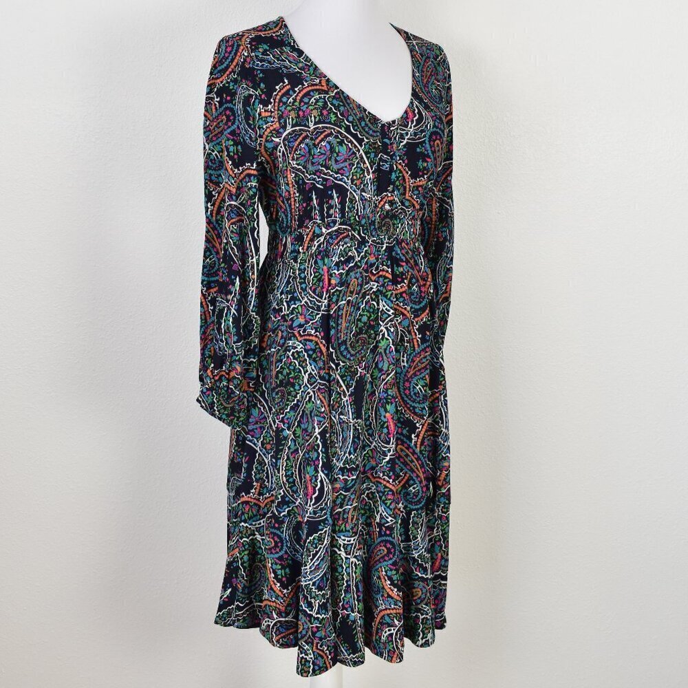 Maeve Maplewood Paisley Long Sleeve Dress - S - Picture 6 of 9